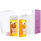 Upgraded Roll On Waxing Kit, LIARTY Hair Removal Roll On Wax Warmer with 2 Honey Wax Cartridge Depil