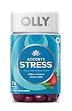 OLLY Goodbye Stress Gummy, GABA, L-Theanine, Lemon Balm, Stress Relief Supplement, Berry - 74 Count