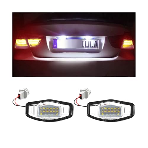 HZEL 2PCS Car LED License Plate Light, 6000K Bright Vehicle Tag Lamp Assembly Kit, OEM# 34106SNBA01 Auto Tag Light Replacement Accessories, Compatible with Ciimo Crider Legend