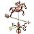 Good Directions Jumping Horse & Rider Weathervane, Pure Copper