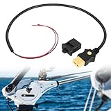 Kozlira 1903017 Downrigger Battery End Cable Fit for Cannon Electric Downriggers (2008 or Later), 3-Foot, 12V Power Cord Accessory, Rated 30 Amp, Waterproof Connection, Anti-Corrosion End Cap