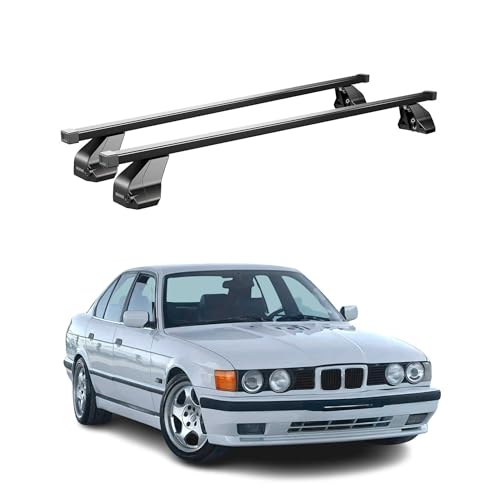 Menabo Dachträger Grundtäger kompatibel mit BMW 5er E39 Limo 1995-2003 Stahl 75kg Schwarz 2tlg Fixpunkte für Fahrradträger, Dachboxen, Skiträger Abschließbar Menabo Dachträger Grundtäger kompatibel mit BMW 5er E39 Limo 1995-2003 Stahl 75kg Schwarz 2tlg Fixpunkte für Fahrradträger, Dachboxen, Skiträger Abschließbar