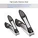 Nail Clippers Set, Arichomy Fingernail Thick Toenail and Nail File 3 Piece Cutter, Luxury No Spread Slidable Catcher Durable Sharp Stainless Steel Clipper for Women Man Kids (Charcoal)