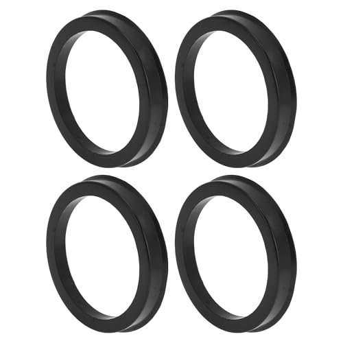 INFINAUTO Anillo Centrador De Rueda De Coche Od 69.6mm A ID 56.6mm Eje Central De Ruedas Anillo Absorbente De Impactos De Plástico Negro Duradero