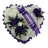 Wreath Silk Funeral Flowers Heart Grave Artificial Silk Funeral Flower Tribute Memorial wreath grave funeral dad