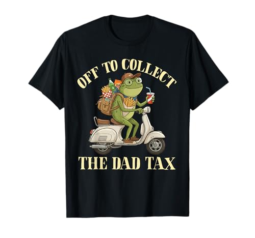 Off to Collect The Dad Tax Funny Father's Day Frog Dad Jokes T-Shirt
