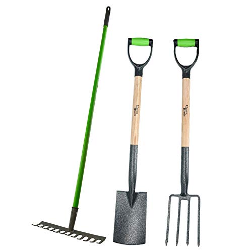 Fourche Bêche râteau frontière jardin jardiniers du sol PVC Solides poignées en acier au carbone