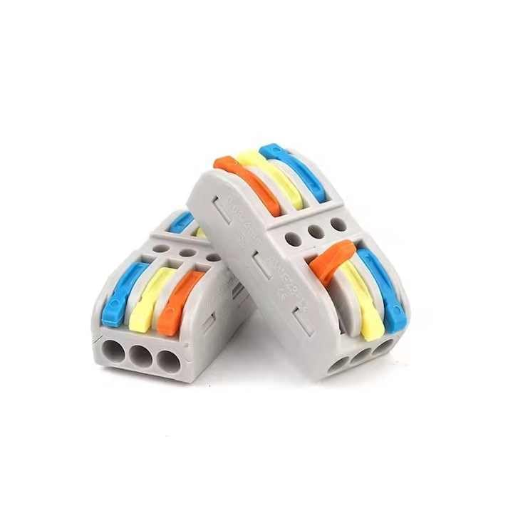Image of XELYTON Wire Clip Connector, Universal Connection Terminals, Circuit Inline Splices Electric Connectors, Quick Connect & Freely Assemble Electrical Splicing Kit for Compact (3 In 3 Out, 50)
