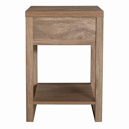 Decor Therapy Hadley 23" Side Table With Storage Drawer Accent Table, Natural Wood #TOP6