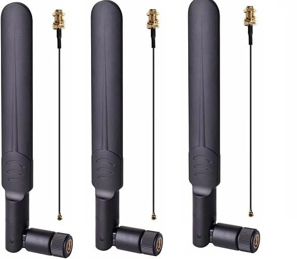 NISTECH LTE Flat WiFi RP SMA MOV Whip Antenna Wireless Rubber Duck 3G 4G 5G Dipole Wide Band 6dbi 700-2700Mhz Omni Directional Antenna with UFL/IPEX Cable 15cm-3 Pcs.-image-40