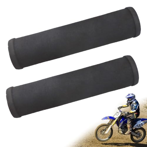 2 Pcs 7.87 Inch Crossbar Handlebar Pad, Handlebar Protector Round Foam Motorcycle Pad Dirt Bike Handlebar Protector for ATV Motocross Bike, Bar High Density Foam Pad Motorcycle, Black Taper Bar Pad
