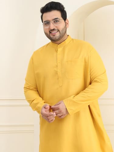 Image of SOJANYA Plus (Since 1958) Men's Jacquard Silk Self Design Only Long Kurta