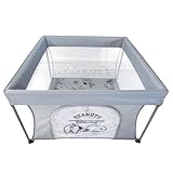 永和 スヌーピー ベビーサークル 軽量 工具不要 組み立て簡単 メッシュ素材 コンパクト収納 ファスナー扉 洗える スクエアタイプ 対象年齢：5ヶ月～2歳頃