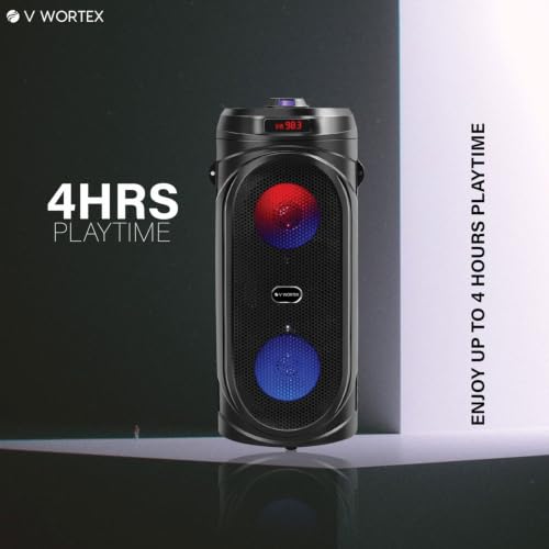 Image of 30W Wireless Bluetooth Speaker with HD Sound, Extra Bass, RGB LED Lights, Fast Charging, USB Playback, AUX Input for Parties and Outdoor Use