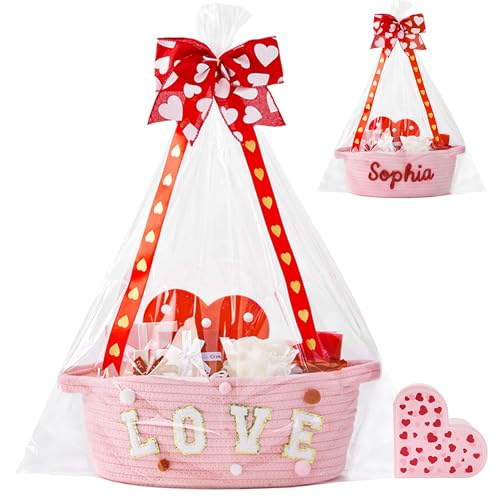 InfiBay Valentines Day Basket, Valentines Gift Baskets Empty