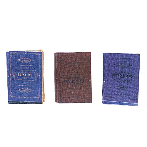 CENPEK 6PCS Miniature Dollhouse Books 1:12 Scale Miniature Accessories Miniature Books for Dollhouse Decoration