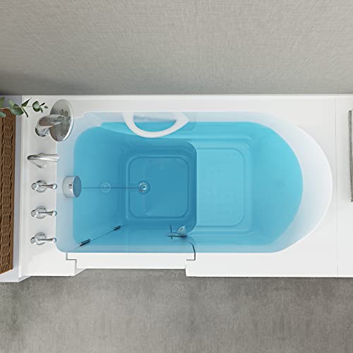 Ferdy Floridian 47" Walk-In Bathtub With Left-Side Door Opening And Quick Fill And Drain System, Rectangular Soaking Bathtub In White #TOP3
