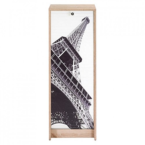ACTUAL DIFFUSION Boost Classeur à Rideau Chêne Naturel Hauteur 104 cm-Coloris-Tour Eiffel 750 751, 38,5x38x103,8 cm