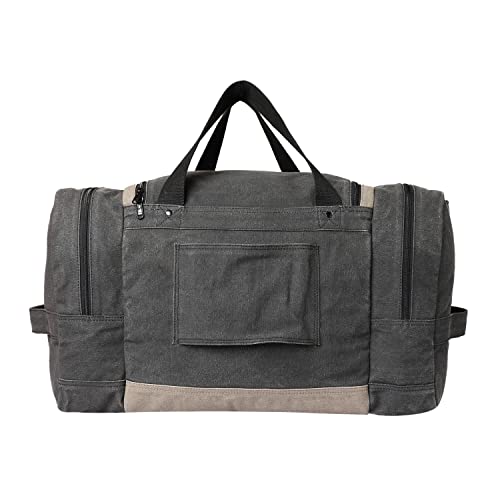 Image of Mona B 35L Travel Duffle Bag for Men and Women with Adjustable Shoulder Strap - Black