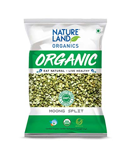Image of Natureland Organics Moong Chilka / Split 500 Gm (Pack of 2) Total 1 kg- Organic Pulses