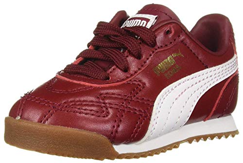 Puma Boy's Roma Basic Sneaker, Pomegranate White, 10 Little Kid