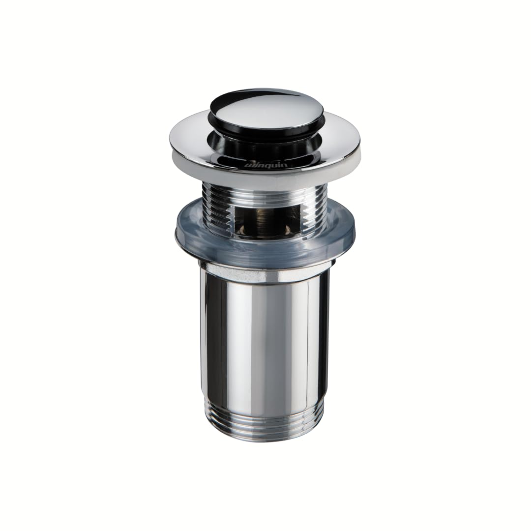 Wirquin 30723417 Bonde de lavabo laiton chromé avec système Quick-Clac avec corps de bonde