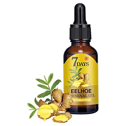 Suero para el cabello para el crecimiento del cabello, aceite germinal de jengibre para el crecimiento del cabello, aceite esencial para prevenir la pérdida de cabello de jengibre Saksraar Cover