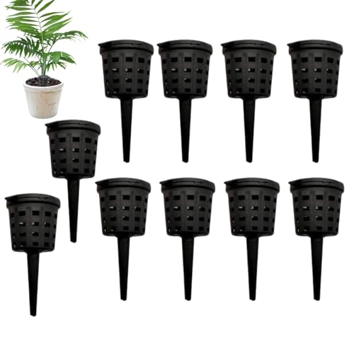 Cestini per Fertilizzante con Coperchio,10 Pezzi Tazze Portatili A Lento Rilascio Con Coperchio,Cestino Fertilizzante Bonsai | per Basilico Fiori Ortaggi Piante da Interno Esterno Terrazzo