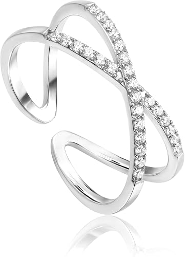 Poxtex Sterling Silver Engagement Rings for Women