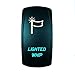 STVMotorsports 5 Pin Laser Rocker Switch Lighted Whip On/Off LED Light 12V 20A Automotive UTV ATV– Blue