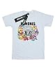 Absolute Cult Ramones Women's Circle Flowers Boyfriend Fit T-Shirt White Small #1