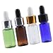 Beatifufu 4Pcs Essential Oil Plastic Dropper Bottles Empty Travel Bottles for Perfume Essential Oils and Liquids Leakproof Design for Go Use