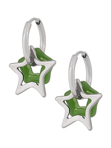 Sacina Y2k Crystal Star Earrings, Goth Emo Punk Grunge Y2k Earrings, Halloween Christmas Jewelry Gift For Women