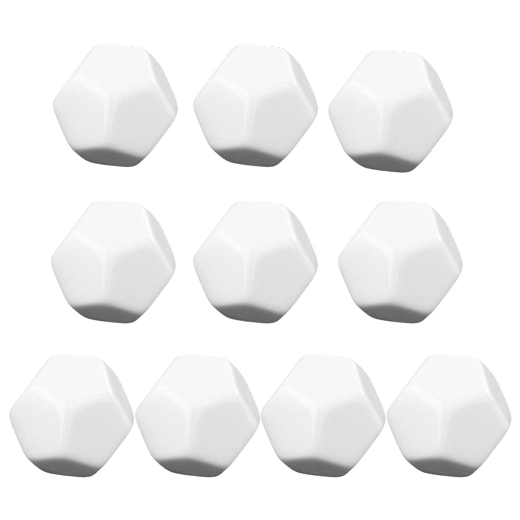 TIANQUXNGI Paquete de 10 accesorios de acrílico blanco para enseñanza, herramientas matemáticas, esquinas pentagonales