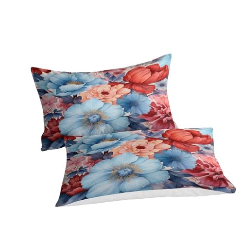 Parure de lit fleurs multicolores 3D en microfibre 200x200 cm - 5