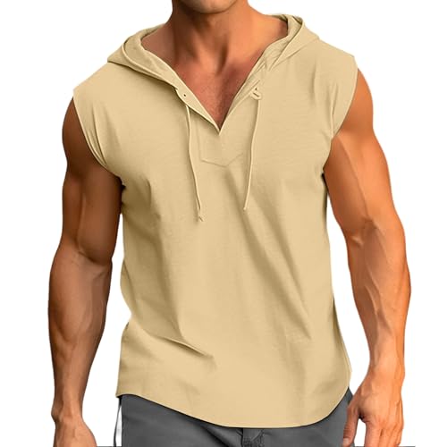 Camiseta con capucha de verano para gimnasio y ocio masculino