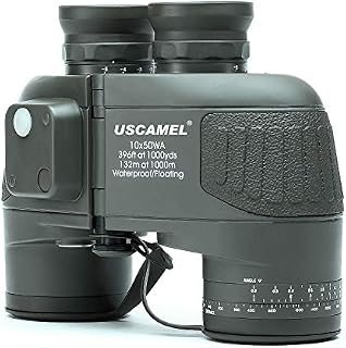 USCAMEL® 10x50 HD Military Binoculars with Rangefinder Compass Telescope Nitrogen Filled Waterproof Sports Optics Army Green