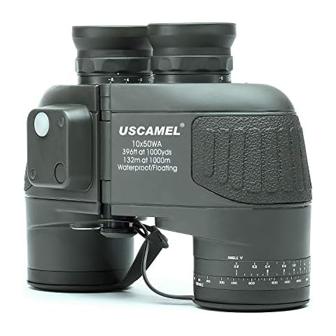USCAMEL Prismáticos 10X50 con Brújula de Alcance Militar Cover