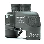 USCAMEL 10X50 Binocolo Marino per Adulti con Telemetro Bussola, Binocolo Marino per Adulti per Vela Nautica