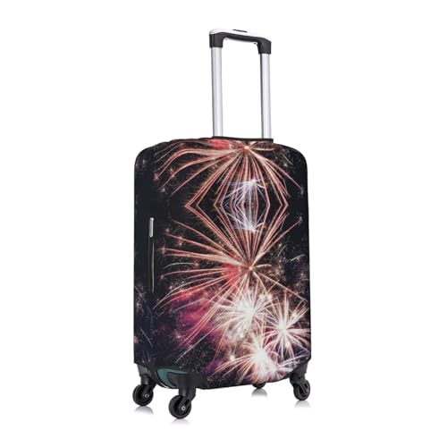 Housse de protection en polyester blanc motif feu d'artifice - 2