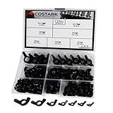 Costark 110 PCS M12, M10, M8, M6, M5, M4, M3, 7 Sizes Wing Nuts Assortment Kit, High Strength Carbon Steel Butterfly Nuts, Assorted Sizes, Metric Wing Bolt Fasteners, Hand Twist Tighten Ear Wing Nuts