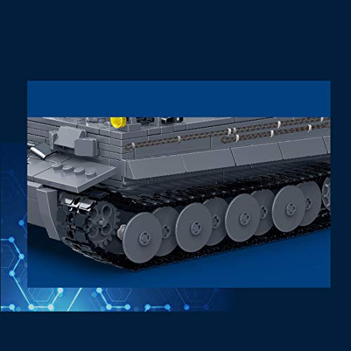 Seasy Technik Panzer Bausteine, 1010 Teile Militär 1:28 Tiger Panzer Modellbausatz Kompatibel mit Lego Technik – Bild 6