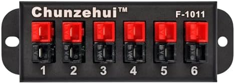 F-1011 6-Position 45A Power Pole Distribution Block Module, Connector Power Splitter Distributor Source Strip.