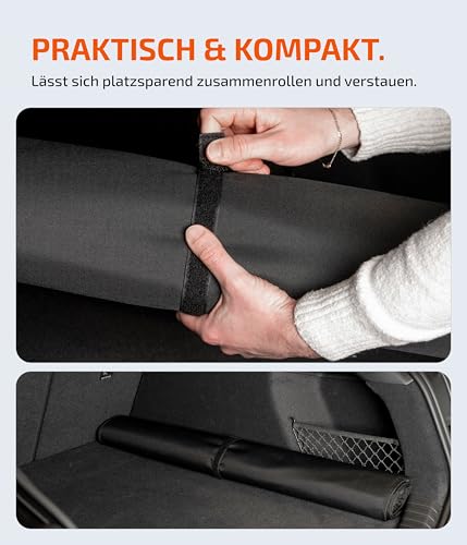 LIONSTRONG® Ladekantenschutz Kofferraum [GEPOLSTERT & WASSERDICHT] – Universelle Schutzmatte geeignet vom Kleinwagen bis zum SUV – Kofferraumschutz Auto Hund – Kratzfest und rutschfest