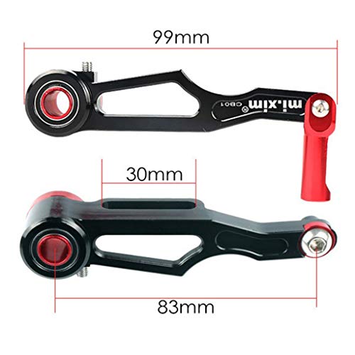 YIJU 1 Par de Peças de Freio em V de Alumínio Dobrável com Manga Curta E Longa - Braço Longo preto