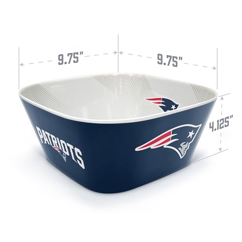 Image of YouTheFan NFL New England Patriots Large Party Bowl
