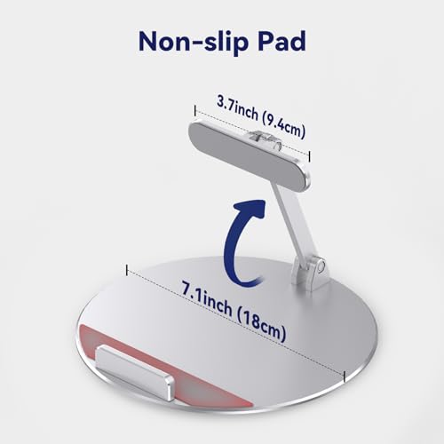 Pitelumeon Premium Stand for Echo Show 15 (1st, 2nd Gen), Show 21 With Swivel and Tilt Design,Aluminum Mount Stand And 360°Rotation & Tilt Suitable for Office and Kitchen(Silver),Tablet Stand - Image 2