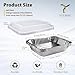 YLT WAX 9x13 Disposable Aluminum Foil Pans with Clear Lids (10 Pack), Durable Half Size Deep Extra Heavy Duty Food Containers for Baking, Cooking, Roasting, Heating or Steam Table
