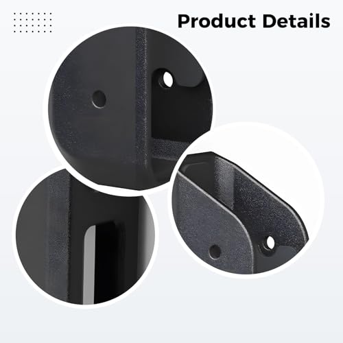 Soporte para portátil ajustable Deskium 2 unidades, montaje adhesivo y con tornillos, para pared y bajo escritorio, universal, negro miniatura 4