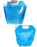 CATZUM Faltbarer Wasserkanister 10L – Trinkwasserkanister & Wassersack, BPA Frei, Tragbarer Wasserbehälter für Camping, Wandern, Notfall-Vorbereitung（5L）